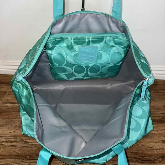 💚Coach Signature Fabric-Nylon Bag & Snap Pouch💚 - Picture 7 of 16